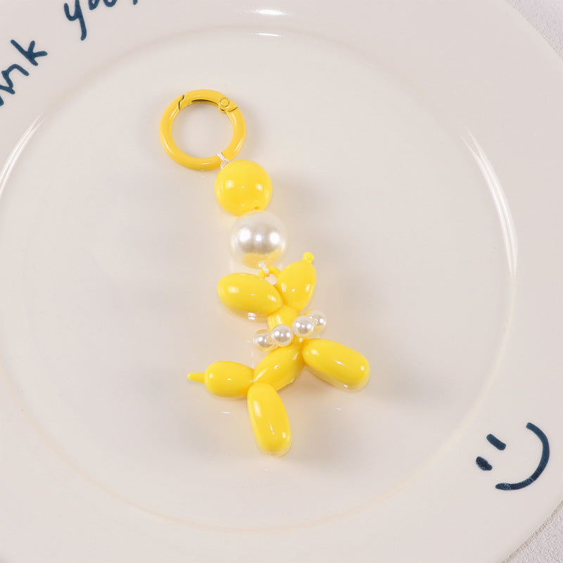 Wholesale Pearl 3D Doll Puppy Acrylic Keychain